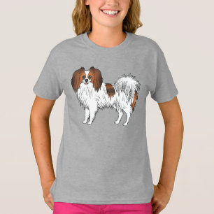 Röd Sabel Phalène Leksaktsras Hund Illustration T Shirt