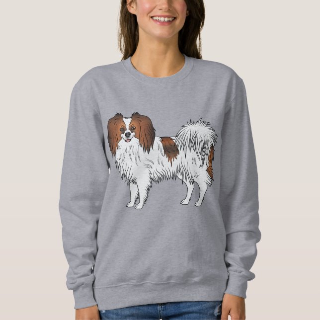 Röd Sable Phalène Glad Liten Leksak Ras Hund T Shirt (Framsida)
