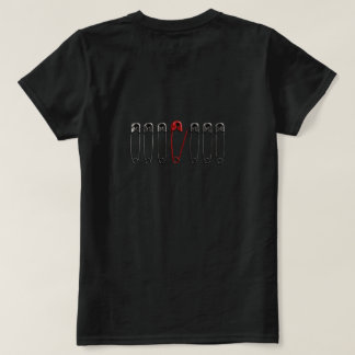 Röd säkerhetsnåls-minimalistisk grafisk konst T-sh T Shirt