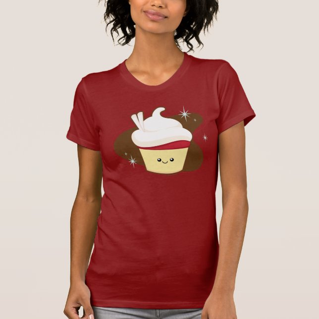 Röd sammetCupcake. Tee (Framsida)