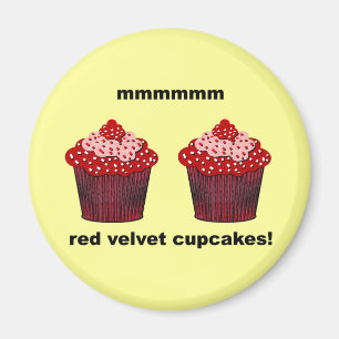 röd sammetmuffins magnet