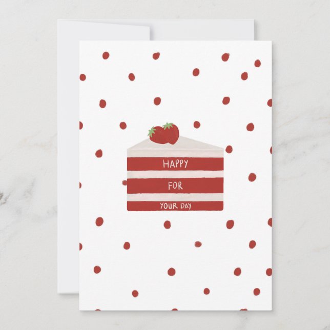 Röd sammets födelsedagskort tack kort (Framsida)