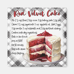 Röd sammetskakerecept magnet