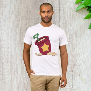 Röd sandlåda med stjärna och spade t shirt