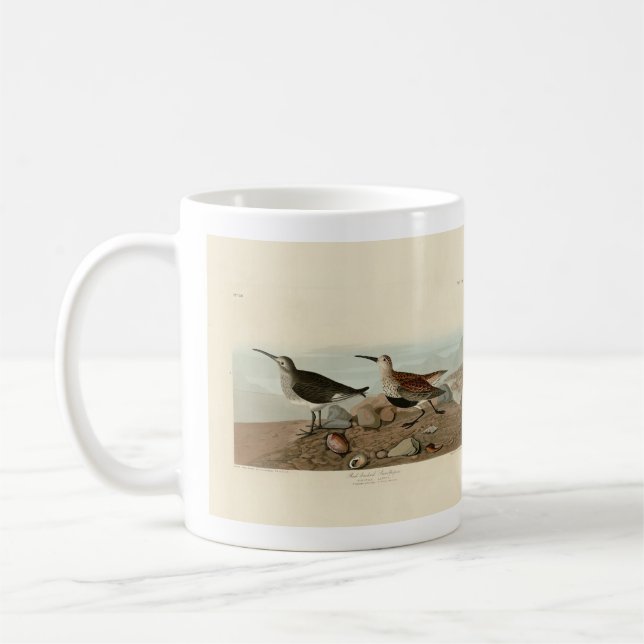 Röd sandpiper - Audubon's Birds of America Kaffemugg (Vänster)