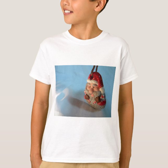 Röd Santa prydnad Tee Shirt (Framsida)