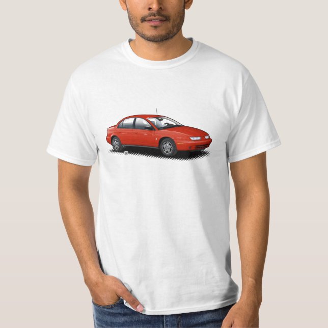 Röd Saturn SL2 t-skjorta Tee Shirt (Framsida)
