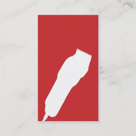 (Röd) saxbarberare-/Cosmetologistvisitkort, Visitkort