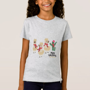 Röd Scarf för gullig Alpacabära T Shirt