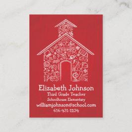 RÖD Schoolhouselärarevisitkort Visitkort