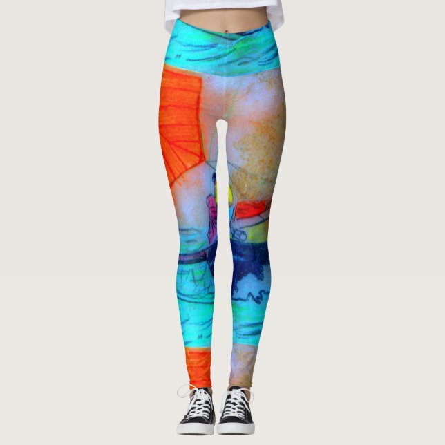 röd-seglad schooner leggings (Framsida)