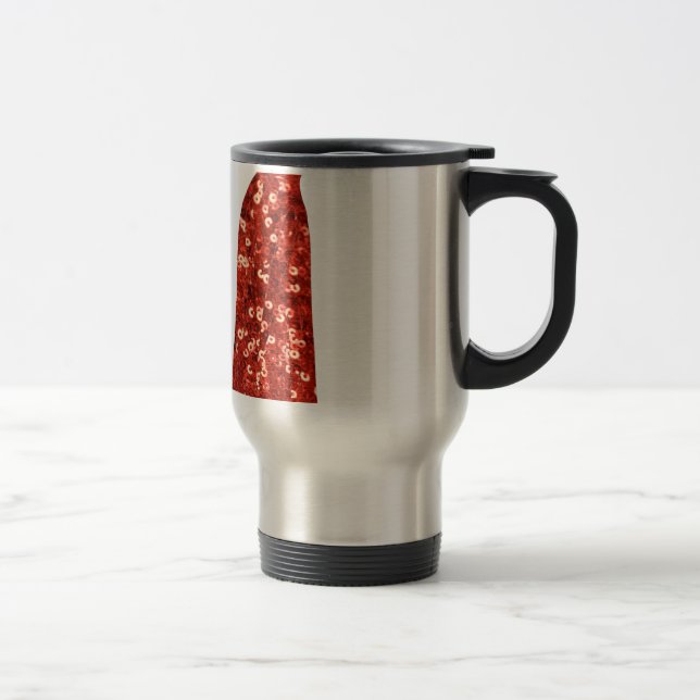 röd sekvin vintage, stift upp resemugg (Höger)
