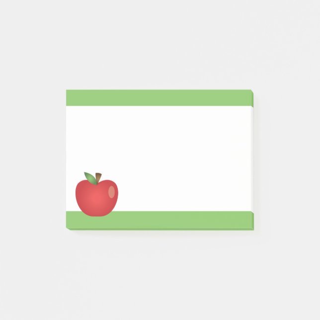 Röd seriefigur äpple post-it block (Framsida)