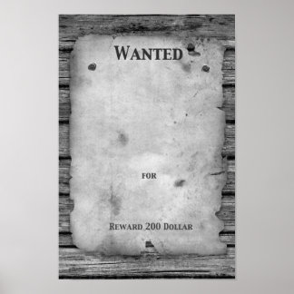 "Rod Series" Gör din egen "Wanted Poster" Poster