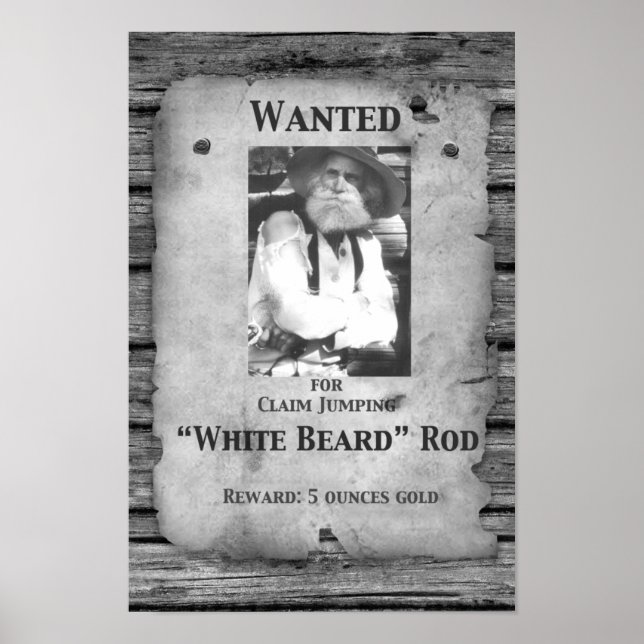 "Rod Series" Poster "Wanted for Claim Jumping" (Framsidan)