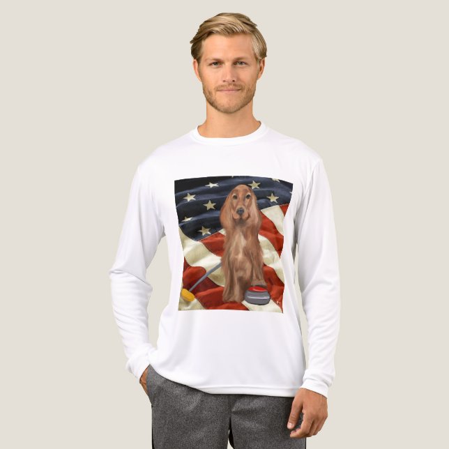 RÖD SETTER CURLING  T SHIRT (Hel framsida)