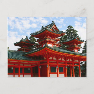 röd shrine japan vykort