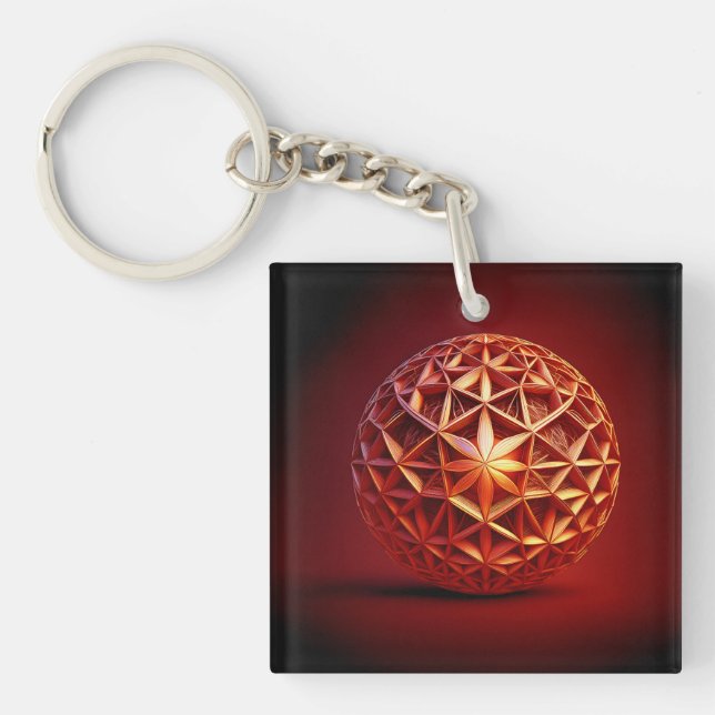 Röd Sierpinski-gackel Fraktal (Framsidan)
