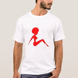 röd silhouette t shirt