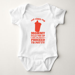 Röd Sippy kopp Tee Shirt