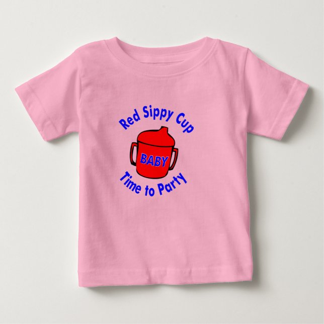Röd Sippy koppskjorta T-shirt (Framsida)