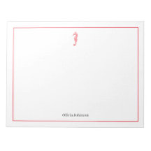 Röd sjöhästar djur illustration havsliv minimal