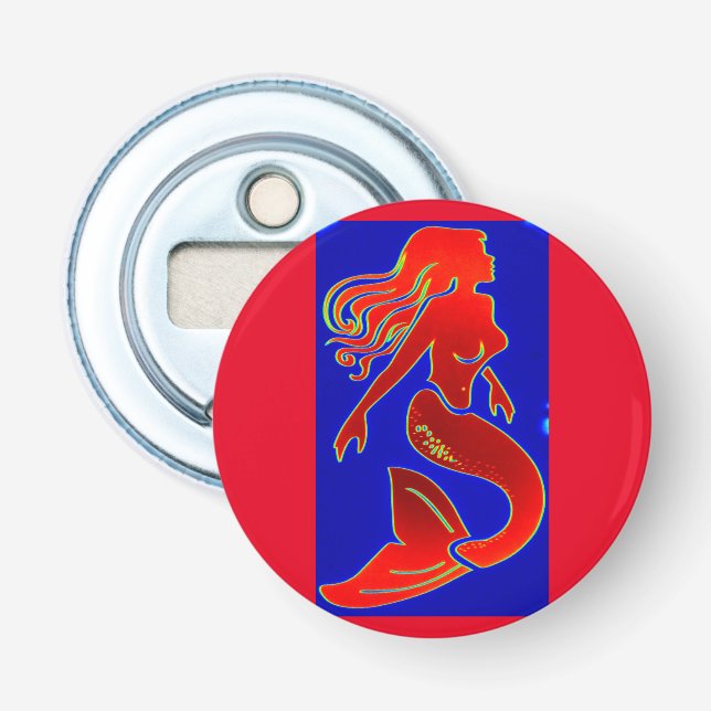 röd sjöjungfru flasköppnare (Framsidan)