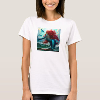 "Röd Sjöjungfru" från Juan Cabana 2024 NEW T Shirt