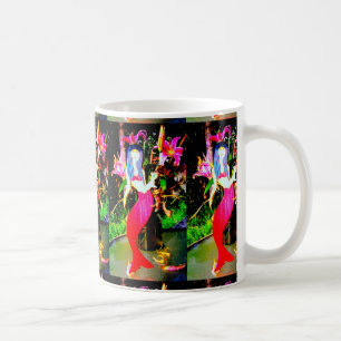 röd sjöjungfruar partyt kaffemugg