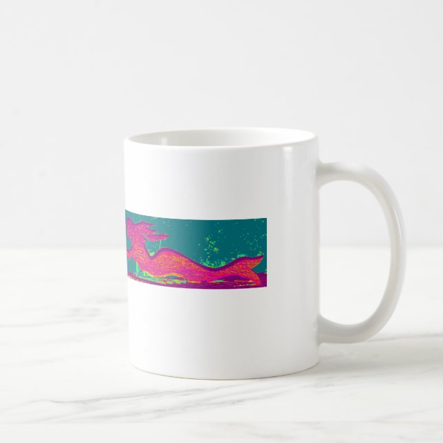 röd sjöjungfrumugg kaffemugg (Höger)