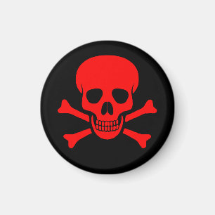 Röd skalle & Crossbonesmagnet Magnet
