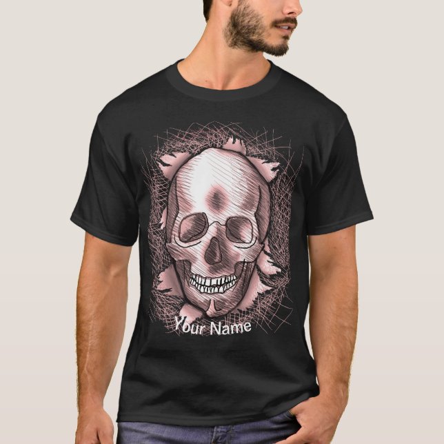 Röd Skalle Ripper t-shirt (Framsida)