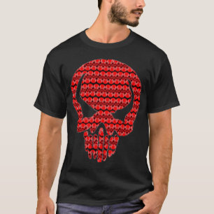 Röd skalle tee shirt