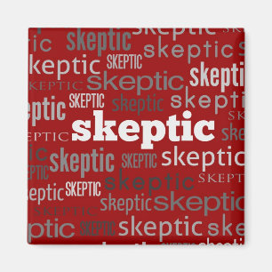 Röd skeptikermagnet magnet