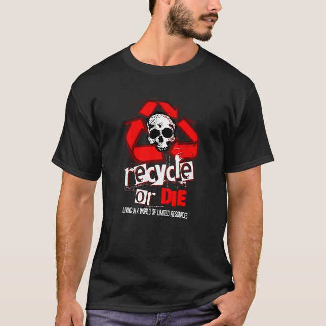 RÖD skjorta för begränsad resursåtervinna T-shirt (Framsida)