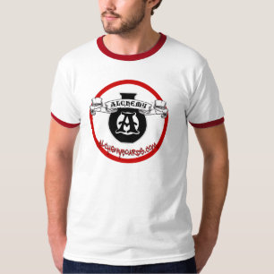 Röd skjorta för ringalkemilogotyp tee shirt
