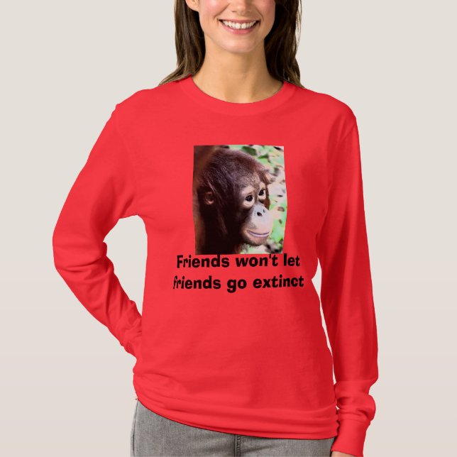 Röd skjorta för röda apor t shirt (Framsida)