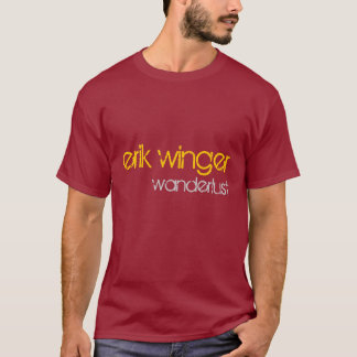 Röd skjorta för t för Erik ytter"Wanderlust" - Shirt