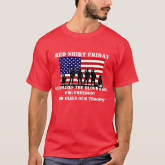 RÖD SKJORTAFREDAG T SHIRT