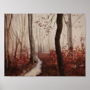 Röd skog poster