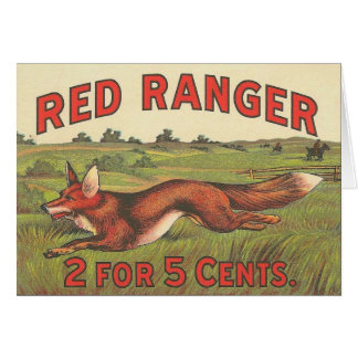 Röd Skogsvaktare Hälsningskort