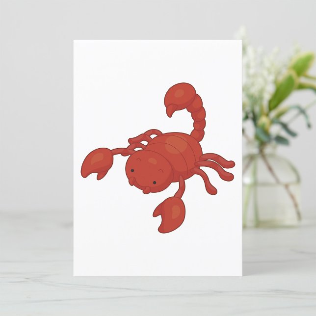 Röd skorpion illustration inbjudningar (Skapare uppladdad)