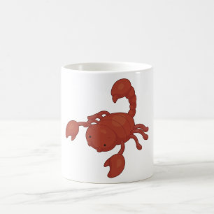 Röd skorpion illustration kaffemugg