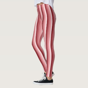 Röd skugga rand leggings