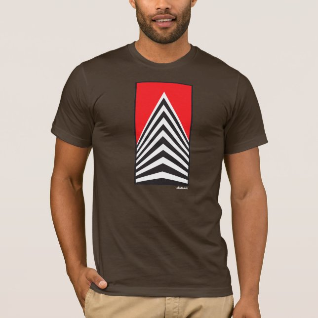 Röd skyscraper t-shirt (Framsida)