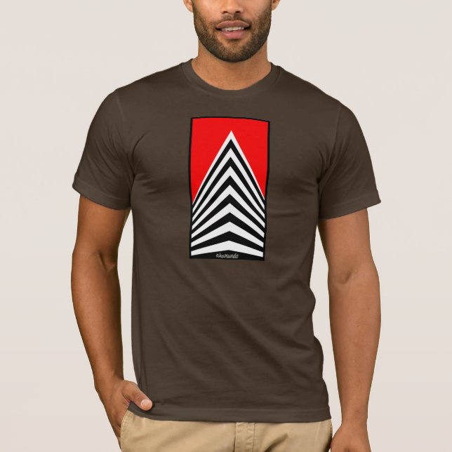 Röd skyscraper t shirt (Framsida)