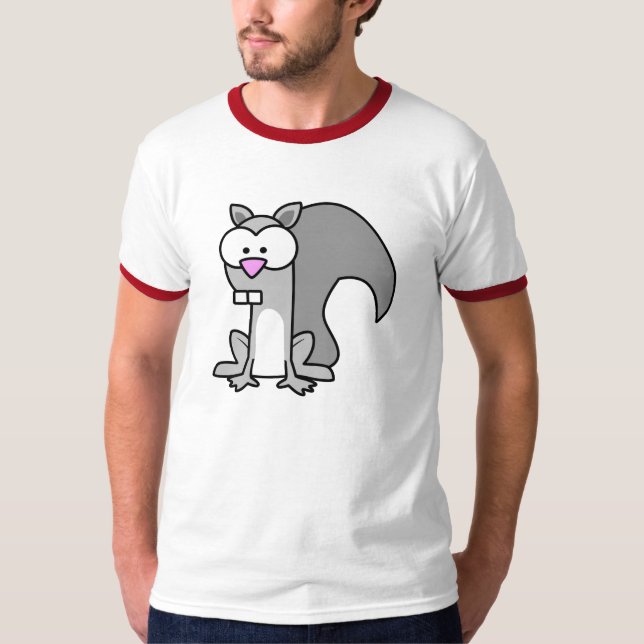 Röd sleeveekorreskjorta t shirt (Framsida)