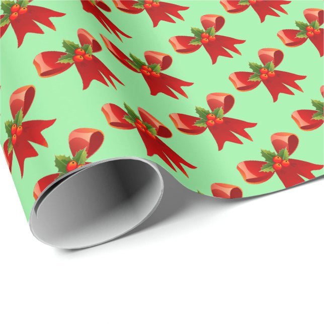 Röd slinga Festiv julpresentpapper presentinslag Presentpapper (Rullad Hörn)