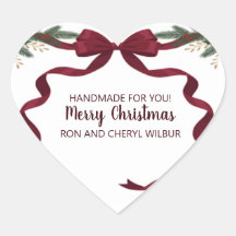Röd slinga Julgran Jul sticker