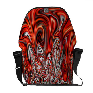 Röd smält Lava reser pendlaremessenger bag Messenger Bag